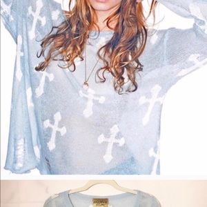 Wildfox sweater- light blue